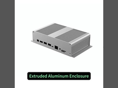 204x48x150mm Extrudiertes Aluminium-Großgehäuse mit Heatsink-Seiten in schwarzer Silberfarbe