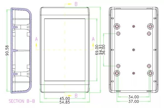95*55*23mm Good Looking Power supply housing ABS desktop instrument housing customization