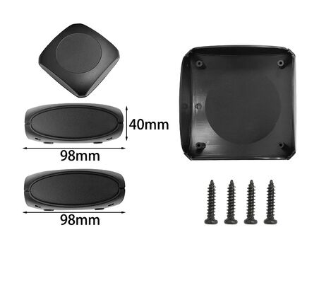 98*98*40mm Black IoT Communication Network Housing with Texture Surface