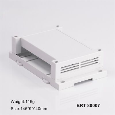 Fire Retardant DIN Rail Enclosure 145x90x40mm for Electronic Home Automation PLC Switch Box