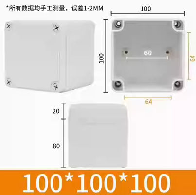 Durchsichtige Abdeckung ABS PC Material wasserdichte elektrische Box 100*100*100mm mit Kunststoffschrauben