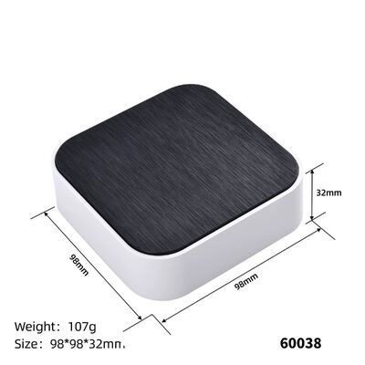 Brushed Finish Oberfläche 98*98*32mm Smart Wifi Controller Desktop-Plastikgehäuse für Elektronik